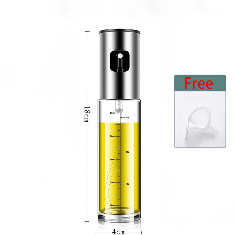 Oil Spray Bottle for Kitchen – 304 Stainless Steel & Glass Pressurized Oil Mister Sprayer, BPA-Free, Large Capacity, for Olive Oil, BBQ, Grilling, Air Fryer, Cooking – Multiple Styles Available