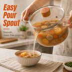 Borosilicate Glass Pots with Lids Set of 2 Stovetop Safe 78Oz & 54Oz Saucepan for Soup Ramen Milk Heat Resistant