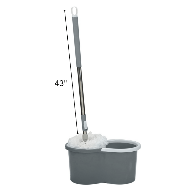 Pink 360 Spin Mop and Bucket Set with Wringer 4 Microfiber Heads Stainless Steel Adjustable Handle for Hardwood Tile Laminate Floor Cleaning