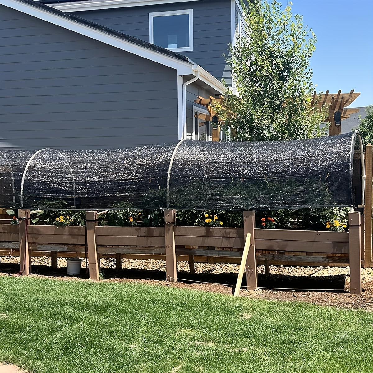 40% Shade Cloth with Grommets for Greenhouse, Garden & Pergola – Mesh Sunshade Netting for Plant Heat Protection, Chicken Coops & Outdoor Patios
