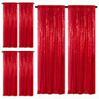 Sequin Backdrop Curtains – Glitter Party & Wedding Background Panels, 2ft×8ft per Panel, 4/6/8 Panel Sets, 29 Colors for Birthday, Stage, Bridal & Event Decor