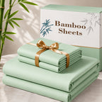 Cooling Bamboo Bed Sheet Set 3 4 Piece 3000TC - Extra Deep Pocket 20 Inch Soft Hotel Quality Wrinkle Resistant Twin Full Queen King Hot Sleepers