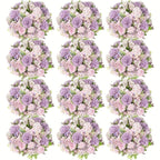 Artificial Peony Flowers 12 Bundles – Faux Peony & Hydrangea Bouquet for Wedding Table Centerpiece, Floral Vase Decor, Home & Party Flower Arrangements