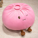 Dumpling Plush Pillow – Cute Korean Bun Stuffed Cushion for Bedroom, Sofa & Office Nap | Soft Fluffy Kawaii Decor Pillow | Hand Washable | White, Pink, Orange