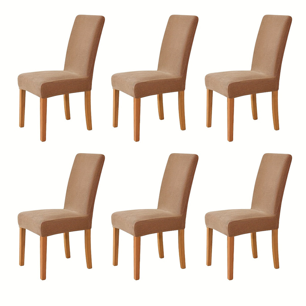 Stretch Dining Chair Seat Covers – Removable & Washable Slipcovers | Set of 6