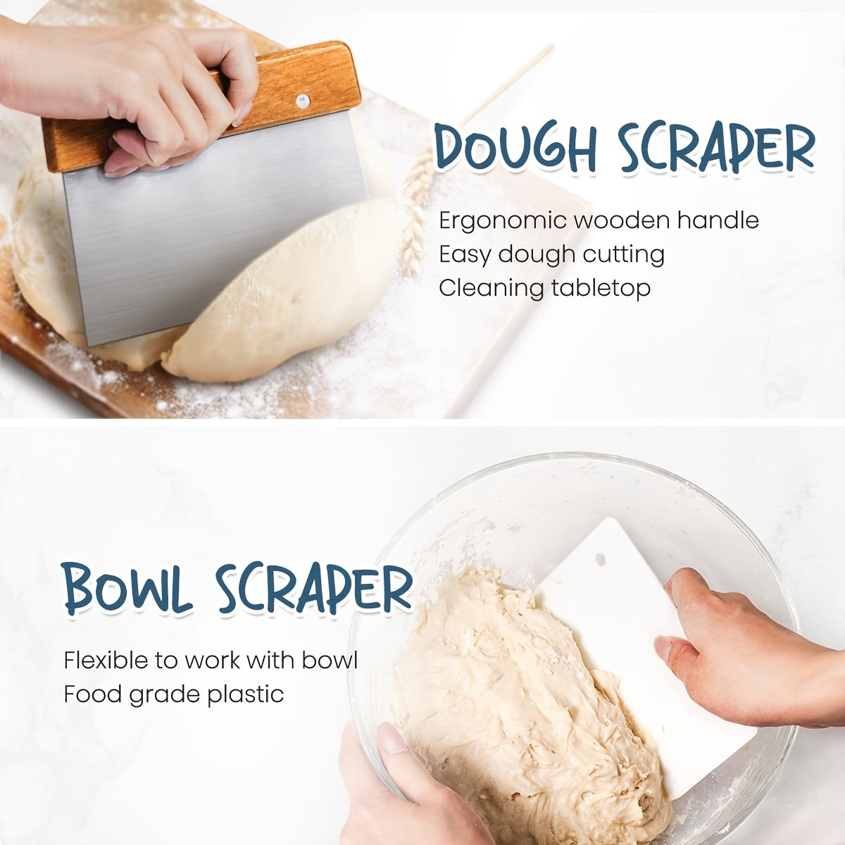Sourdough Bread Baking Kit with Banneton Proofing Basket Set - Complete Starter Supplies Including Oval & Round Proofing Baskets, Sourdough Starter Jar, Baking Tools & Utensils for Home Bakers