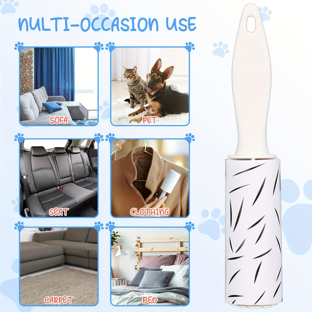 Mini Portable Pet Hair Remover Roller 12 Pack, Travel-Size Lint Roller for Clothing Furniture & Car Seats, No Power Required Reusable Pet Hair Lint Cleaner for Home & On the Go