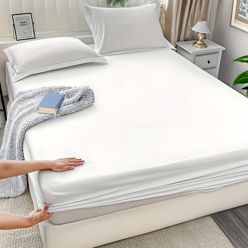 Fitted Sheet Set 3 Piece Solid Color – Soft Breathable 14" Deep Pocket Bed Sheet with 1 or 2 Pillowcases, All Season Machine Washable Bedding, Great Gift for Any Bedroom