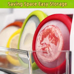Silicone Fruit & Vegetable Fresh Keeper Set - Reusable Produce Saver Containers for Avocado, Onion, Tomato, Lemon, Garlic & Potato, Fridge Storage, 6 or 8 Piece Set