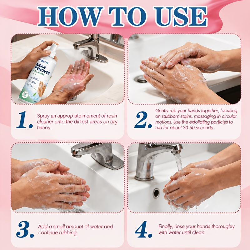 Epoxy Resin Cleaner & Hand Resin Remover 3.38 oz – Gentle Citric Acid Formula for Artisans, Nail Technicians & Artists, Dissolves Viscous Resins on Tools