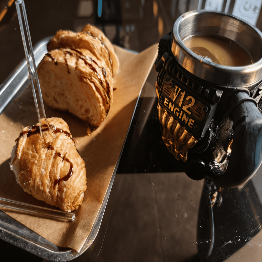 V8 V12 Engine Coffee Mug - Novelty Car Themed Travel Mug for Coffee Lovers Mechanics Men, Hot & Cold, Unique Gift for Boyfriend Father's Day