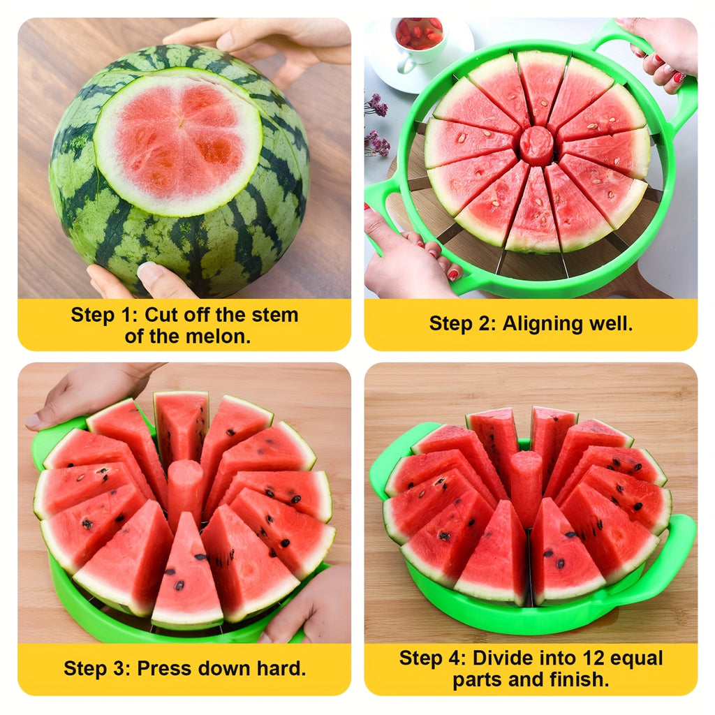 Watermelon Cutter Stainless Steel - Creative Reusable Fruit Separator Slicer Tool for Easy Cutting, Serving & Kitchen Prep