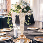 Crystal Glass Tall Vases 20 Inch Set of 2 – Elegant Centerpiece Vases for Wedding Celebrations, Dining Tables, Birthdays & Home Decoration