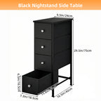 4-Tier Tall Narrow Storage Cabinet | Slim Bathroom & Kitchen Organizer, 29.5"H x 16.5"W x 9.5"D, Compact Shelving for Small Spaces, Easy Assembly