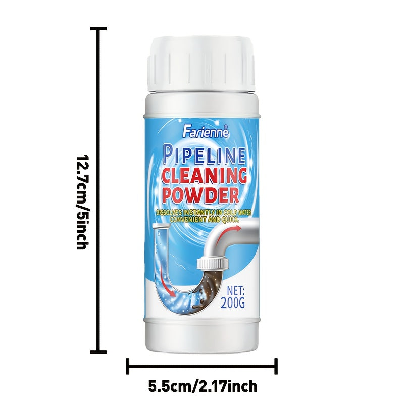 FARIENNE Pipeline Cleaning Genius Drain Cleaner & Clog Remover 200g – Quick-Acting, No Surfactants, for Toilets, Sinks, Tubs, Shower Drains & Kitchen Pipes