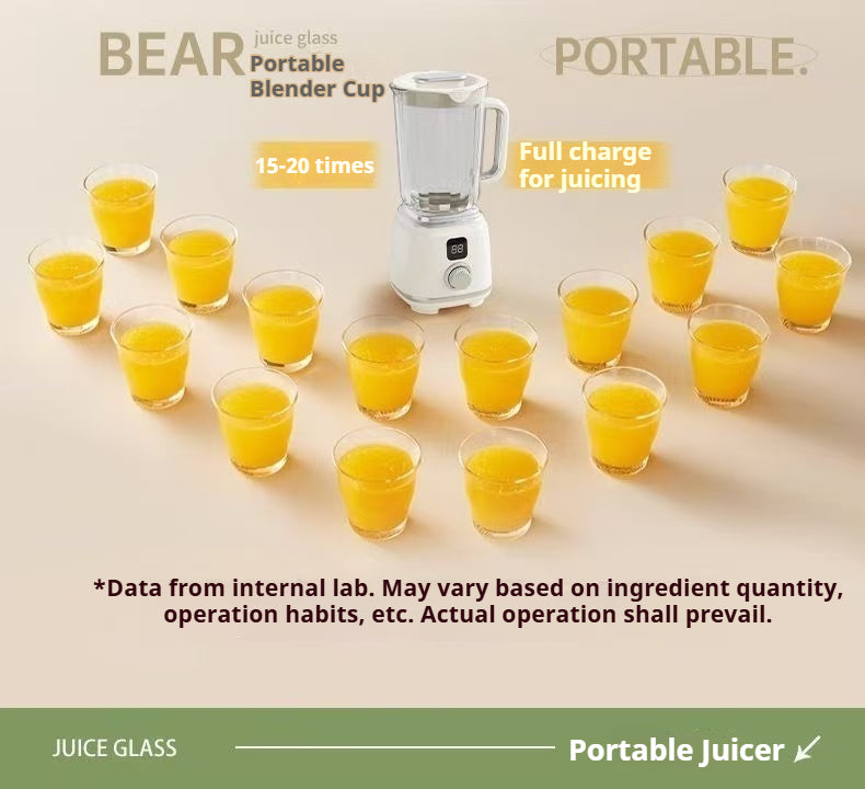 Portable Blender Cordless Personal Juicer 3000mAh - 10-Blade Smoothie Maker for Fruits & Vegetables, Dual Speed, Food Grade ABS, USB Rechargeable Mini Blender for Home Kitchen Travel Gym