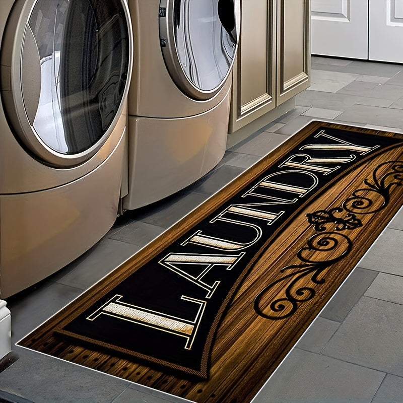 Laundry Room Rug Non-Slip Runner Washable Easy Clean Mat – Floor Protection for Washer Dryer Front, Laundry Area & Home | Multiple Sizes & Colors