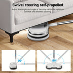Electric Cordless Spin Mop Dual Motor 150RPM with LED Headlight Water Spray Tank Floor Cleaner for Hardwood Tile Marble Quiet Rechargeable Waxing Scrubber