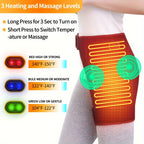 Vibrating Heated Hip Massager Pad – USB Electric Heat Therapy with 3 Temperature Settings & Timer for Hips, Thighs & Buttock Relief, Size S/M, Black