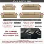 Printed Skirt Elastic Sofa Cover Full Wrap – Universal Fiber Fabric All-Season Couch Slipcover Protector for Living Room, Single 2-Seater 3-Seater 4-Seater