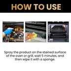 Stove & Oven Foam Cleaner Spray – Heavy-Duty Grease & Old Dirt Remover for Ovens, Grills & Kitchen Surfaces, Citric Acid Formula, Odor Eliminator, Hassle-Free Clean