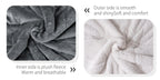 Flannel Plush Blanket Extra Thick Reversible Moire Pattern Microfiber Lightweight Soft Cozy Warm for Sofa Bed Grey Tie-Dye Blue Beige 50x60 60x80 90x90 108x90 Inch