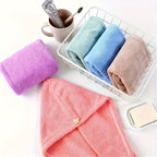 Microfiber Hair Towels 5pcs – Quick-Dry Super Absorbent Coral Velvet Drying Caps | Soft Lightweight Odorless Hair Wrap for Bathroom | Random Colors