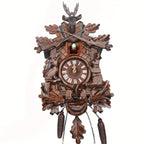Wooden European Forest Style Cuckoo Wall Clock with Night Mode & Singing Bird – Battery Operated Handmade Carved Cuckoo Clock for Adult Bedroom, Living Room & Home Decor