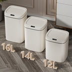Smart Motion Sensor Touchless Trash Can with Odor-Sealing Lid Hands-Free Hygienic Waste Bin for Bathroom Office Bedroom Small Spaces 12L 16L 3.7 Gallon