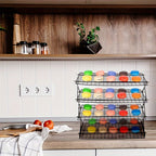 Wire Cooling Rack Set Collapsible Stainless Steel with Muffin Cup Slots - Baking Rack for Cakes, Cupcakes, BBQ & Drying, Stackable Oven Safe Cooling Grid