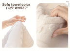 Faux Rabbit Fur Sofa Cover Thick Plush Couch Protector Non-Slip Machine Washable Pet Friendly – 2 3 4 Seater & Armrest Sizes, Floral Design Sofa Slipcover