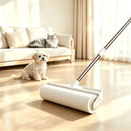 Pet Hair Removal Cleaning Set 4pcs – 3 Lint Roller Refill Rolls & Extendable Mop Brush for Floor, Sofa, Carpet & Furniture – Reusable Pet Hair Remover Kit for Dog & Cat Hair, Home Cleaning Essentials