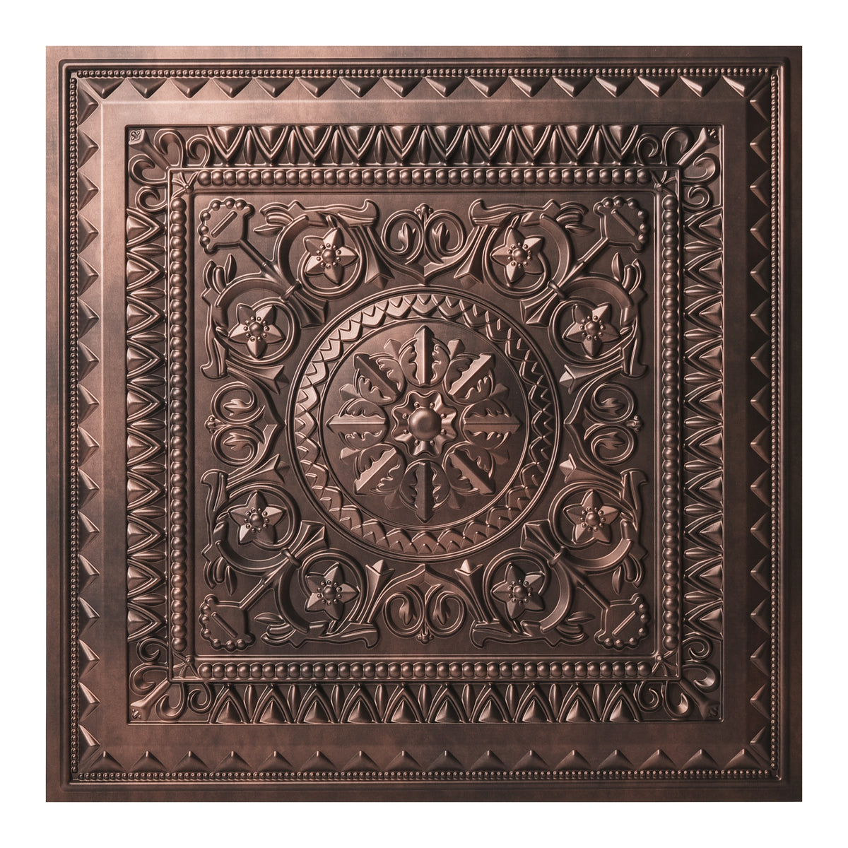PVC Decorative Ceiling Tiles 24x24 Inch 12-Pack – Vintage Gold Luxury Floral Design, Easy DIY Drop Ceiling or Glue-Up Install, Waterproof & Lightweight, Covers 48 Sq Ft