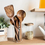Premium Wooden Kitchen Utensil Set | Heat-Resistant, Non-Stick Safe | 3, 5 or 10 Piece