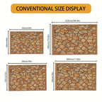 Outdoor Patio Rug Washable Stone Pattern Rectangular Carpet – Durable Indoor Outdoor Mat for Patio, Garden, Camping, RV & Sunroom | Multiple Sizes
