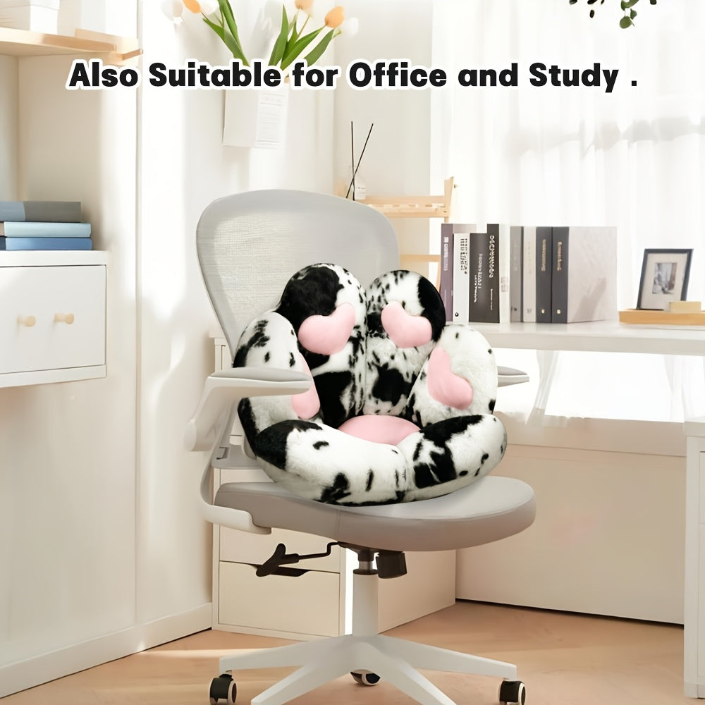 Cat Paw Cushion Jumbo Plush 23.6"x27.6", Oversized Cute Cat Paw Print Pillow with Quilted Cover & Filling for Office Chair, Gaming Chair, Bed & Floor Decor
