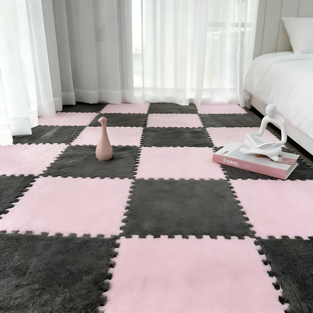 19-Piece Interlocking EVA Foam Floor Tiles – Soft, Washable, Non-Slip Puzzle Floor Mat for Bedroom, Living Room, Playroom & Pet Area (8 Colors)