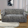 Elastic Sofa Cover with Printed Skirt - Universal Stretch Couch Slipcover Furniture Protector 2 3 4 Seater Living Room Bedroom Office All Seasons