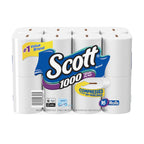 1000 Sheets Per Roll Toilet Paper 16 Rolls – 1-Ply Long-Lasting Bath Tissue with Clog-Free Technology, Dissolves 10x Faster, Individually Wrapped Rolls
