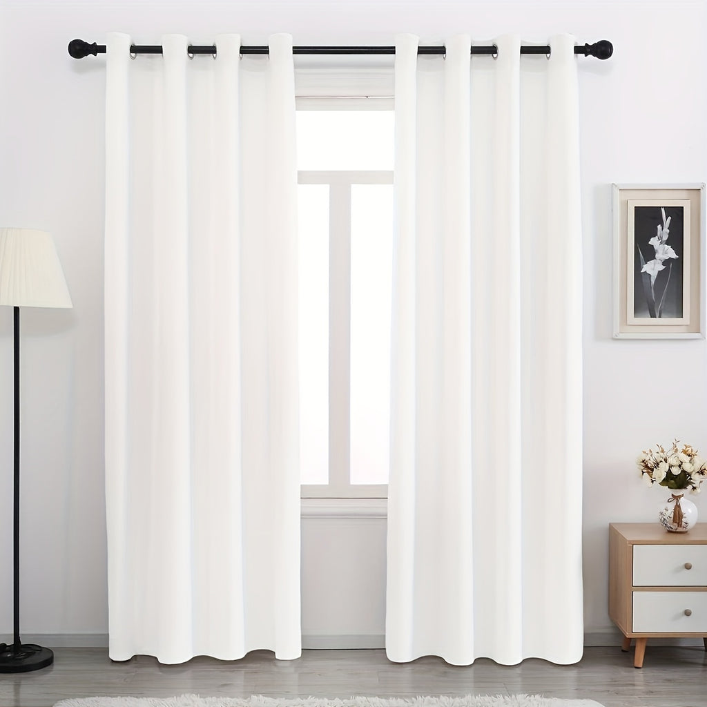 Velvet Curtains 52” Wide – Soft Grommet Thermal Insulated Light Filtering Velvet Window Panels for Bedroom | 2-Panel Set in 14 Colors & 7 Lengths