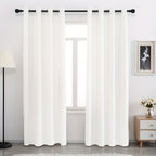 Velvet Curtains 52” Wide – Soft Grommet Thermal Insulated Light Filtering Velvet Window Panels for Bedroom | 2-Panel Set in 14 Colors & 7 Lengths