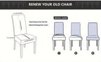 Stain-Resistant Stretch Dining Chair Covers Set of 4 or 6 Jacquard Polyester-Spandex Removable Slipcovers – Pet & Kid Friendly, Machine Washable, for Restaurant Home Wedding Christmas
