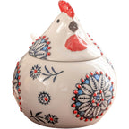 Handmade Ceramic Salt Jar with Airtight Lid & Spoon – 13oz Countertop Organizer for Salt, Sugar & Spices, Decorative Kitchen Storage Canister, Chef’s Gift, Blue, Red or Green