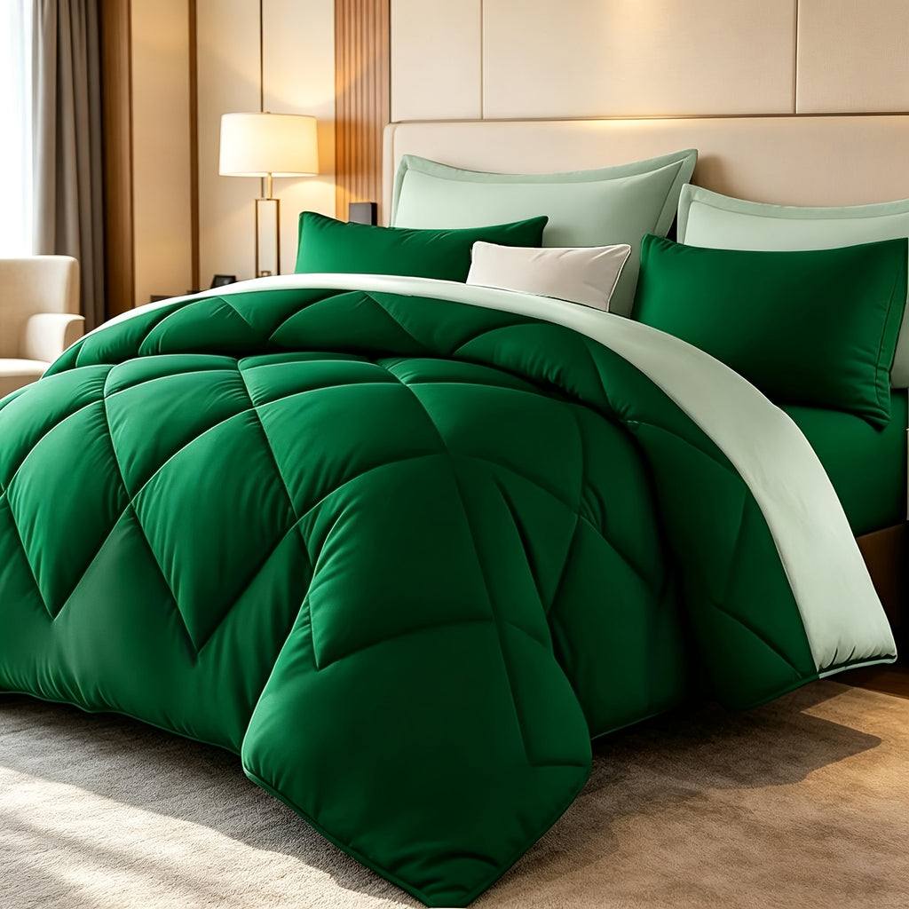 Diamond Pattern Quilt Bedding Set with Pillowcases 2/3 Piece – Soft Breathable Lightweight Comforter Twin Queen King 30+ Colors