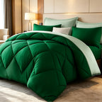 Diamond Pattern Quilt Bedding Set with Pillowcases 2/3 Piece – Soft Breathable Lightweight Comforter Twin Queen King 30+ Colors