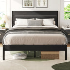 Metal Platform Bed Frame with Headboard & Footboard | 12.2" Under-Bed Storage, 800 lbs Capacity, Noise-Free, No Box Spring Needed – Queen & Full, Rustic Grey