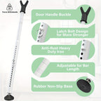 Door Security Bar Adjustable 20-52 Inch Heavy Duty Door Barricade Bar – Anti-Theft Door Jammer Stopper for Front Door, Bedroom, Apartment, Hotel Room, Window & Sliding Patio Door Security