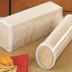 Stackable Airtight Food Storage Containers with Flip-Top Lids, Set of 2 – Transparent PP Plastic, Round & Rectangular, for Pasta, Snacks & Pantry Organization
