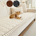 Thickened Quilted Sofa Cushion Pad Soft Polyester Seat Mat for Loveseat 2 3 4 Seater Sofa Autumn Winter Warmth Home Decor Dark Gray Dark Coffee Cream Green