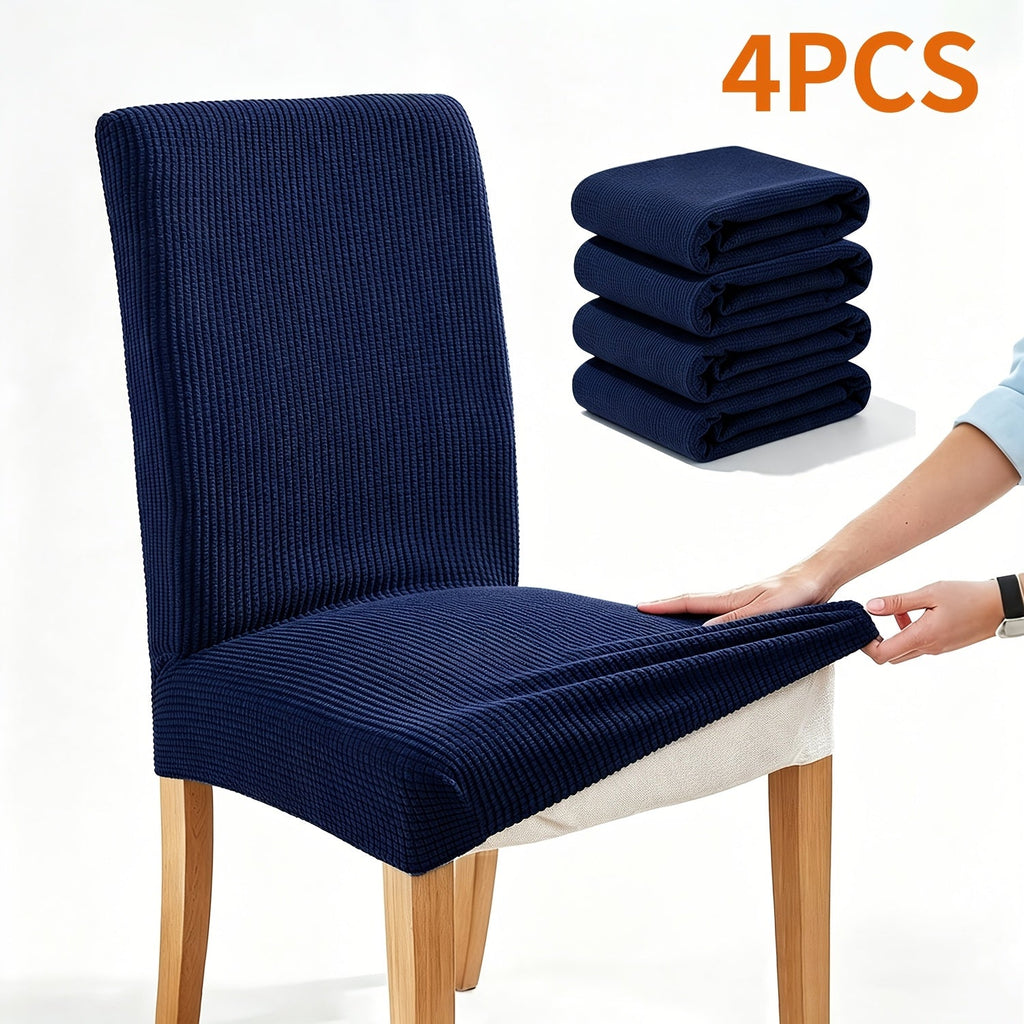 Dining Chair Covers 4/6pcs Set Washable Pet Friendly Dirt & Wear Resistant – Versatile Stretch Slipcovers for Home & Restaurant Seating, 12 Colors